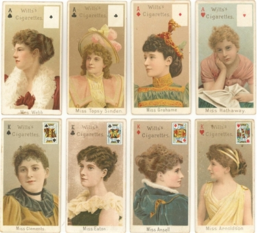 1897 W.D. & H.O. Wills Ltd. "Beauties - Playing Card Inset" Complete Set (52)